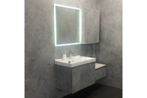 Мебель для ванной Comforty Осло 80, подвесная, бетон светлый - 2
