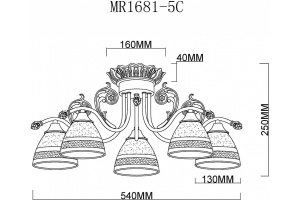 Потолочная люстра MyFar Nile MR1681-5C - 3