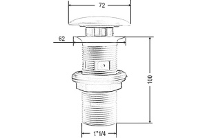 Донный клапан Artceram белый, матовый (ACA038 05;00) - 2