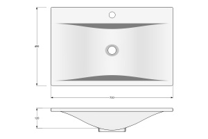 Раковина встраиваемая Stella Polar Pulsus 70 белая - 3