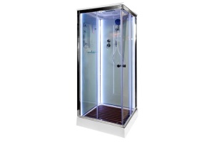 Душевая кабина Deto K 80х80 с подсветкой, хром (K408SLED) - 2