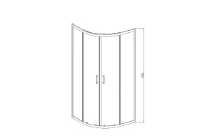 Душевой уголок Vincea Alpha 80х80 хром стекло прозрачное - 2