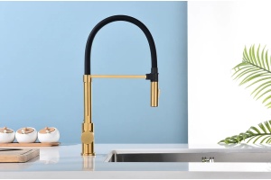 Смеситель для кухни Paulmark Halt брашированное золото - 2