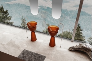 Раковина напольная ABBER Kristall 45 коричневый (AT2703Opal) - 3