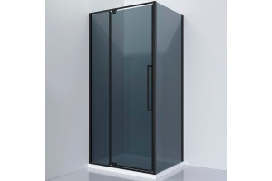 Душевой уголок Black&White Stellar Wind 90х90 черный стекло тонированное