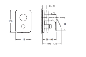 Смеситель Jacob Delafon Aleo+ E98718-CP для ванны с душем - 2