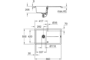 Мойка кухонная Grohe K400 31640AP0 - 3
