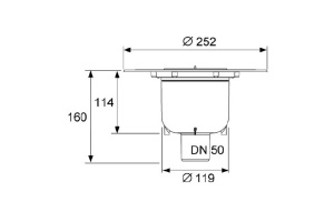 Сифон вертикальный DN50 - 2