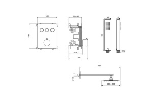 Смеситель для душа встраиваемый Excellent Krotos хром - 3