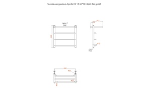 Водяной полотенцесушитель Тругор  (Браво1/НК6050безугл П) - 2