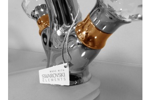 Смеситель Webert Karenina KA700102017 хром-золото для раковины - 3