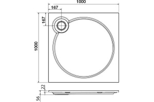 Поддон для душа Cezares Tray A 100 квадратный - 2