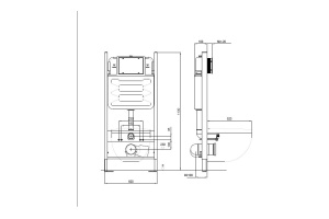 INS-0000014 Aquatek ECO Standart 50 (без верхней планки) Монтаж рама для подв унитаза1130*500*100+звукоизоляционная прокладка - 3