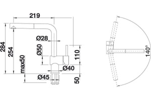 Смеситель для кухонной мойки Blanco Linus коричневый (516697) - 3