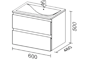 Тумба под раковину Sanvit Авеню-2 60 белый глянец - 3
