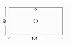 Столешница под раковину Armadi Art Lucido 100 черный - 3