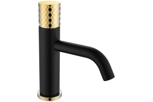 Смеситель Boheme Stick 121-BG для раковины, black diamond gold