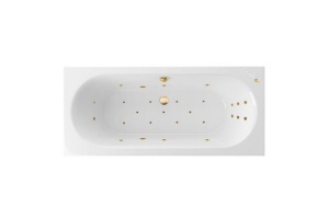 Ванна акриловая Excellent Oceana Ultra 180х80 с гидромассажем белый - золото