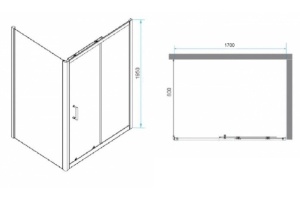 Душевой уголок RGW Passage PA-74-1B 170x80 профиль черный стекло прозрачное - 3