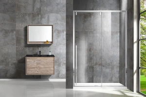 Душевая дверь в нишу Vincea Lugano 150х195 профиль хром стекло прозрачное - 2