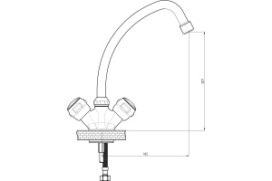 Смеситель для кухни GPD Rios хром - 2