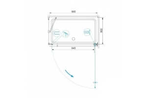 Душевой уголок RGW Hotel HO-045 90х90 профиль хром стекло прозрачное - 3