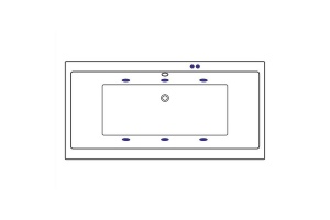 Акриловая ванна Excellent Pryzmat Slim 180x80 белая бронза с гидромассажем - 2