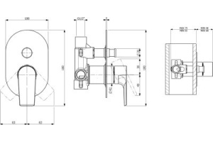 Смеситель для душа Villeroy & Boch Liberty хром (TVS10700200061) - 2