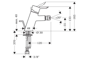 Смеситель для биде Hansgrohe  хром (31721000) - 2