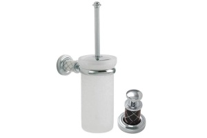 Ершик для унитаза настенный Boheme Murano хром с коричневым
