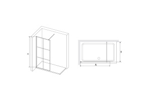 Душевая перегородка RGW WA-11-B 90х200 - 2