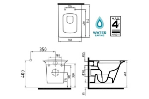 Унитаз подвесной Bien Lotus LTKA054GMVP0W3000 - 3