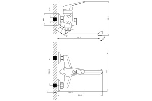 Смеситель Lemark Luna для ванны с душем LM4113C - 2
