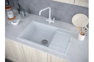 Мойка кухонная Paulmark Verlass 78 серый матовый - 3