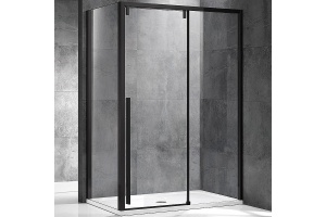 Душевой уголок Vincea Lugano 140х90 черный стекло прозрачное
