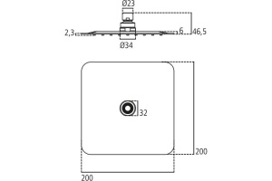 Верхний душ Ideal Standard IdeaRain LUXE хром (B0387MY) - 3