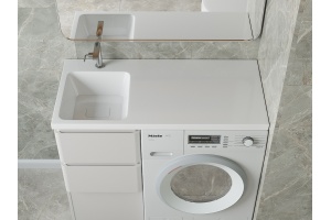 Раковина Stella Polar Kamilla 100 L на стиральную машину белый - 3