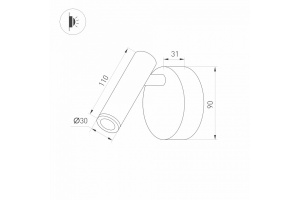 Спот Arlight SP-BED-NB-R90-3W Warm3000 033061 - 3