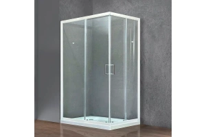 Душевой уголок Royal Bath HPD 120х90 профиль белый стекло прозрачное