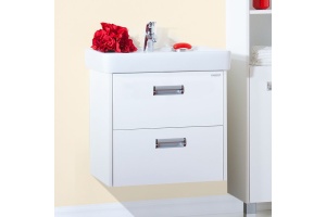 Тумба с раковиной Бриклаер Палермо 60/3 подвесная, с 2 ящиками