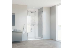 Душевая дверь в нишу Vincea Como Soft 110х195 профиль хром стекло прозрачное
