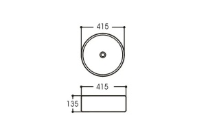 Раковина накладная Aquatek Европа 41.5 белый (AQ5558-00) - 2