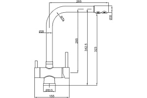 Смеситель Zorg Sanitary ZR 348 YF хром, черный металл, для кухонной мойки - 2