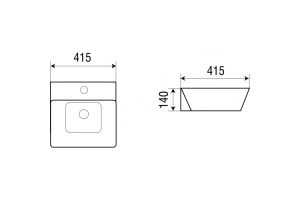 Раковина накладная Weltwasser WW ELBACH 2252 41.5 белый (10000003834) - 2