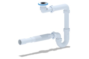 Сифон для умывальников пристенный универсальный AniPlast