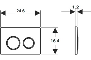 Кнопка смыва Geberit Sigma 20 черная - 2