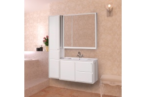 Мебель для ванной Misty Барселона 90 белая эмаль