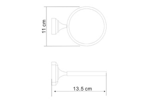 Держатель щетки для унитаза WasserKraft Oder хром - 2