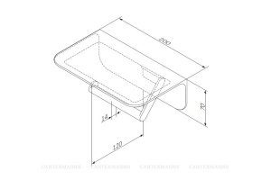 Держатель туалетной бумаги AM.PM Sensation A30341500 с полкой - 3