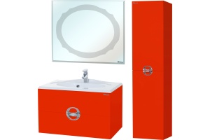 Тумба с раковиной Bellezza Флоренция 90 красная - 3